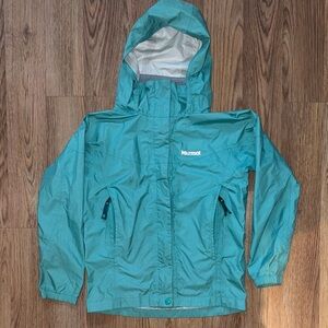 Girls waterproof jacket Marmot. Windproof. Outdoor performance wear.